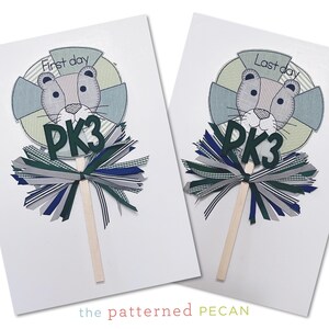 Letrero escolar • Mascota (Leones) / Primer y último día / Accesorio para fotos de regreso a clases / Letrero personalizado para el primer día / Letrero escolar personalizado