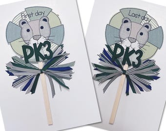 Personalized School Sign: Mascot (Lions) - First and Last Day Photo Prop