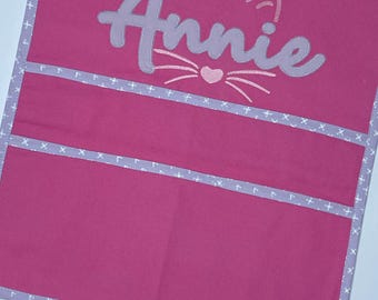 Personalized School Desk Caddy: Chair Back Organizer with Pockets