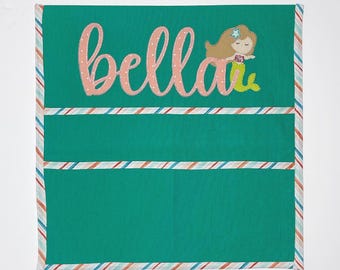 Personalized School Desk Caddy: Chair Back Organizer with Pockets