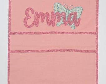 Personalized School Desk Caddy: Chair Back Organizer with Pockets