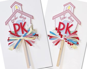 Personalized School Sign: First & Last Day Photo Prop, Primary Colors