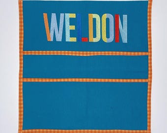 Personalized School Desk Caddy: Chair Back Organizer with Pockets