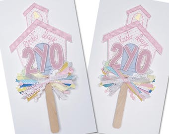 Personalized School Sign: First & Last Day Photo Prop, Soft Colors