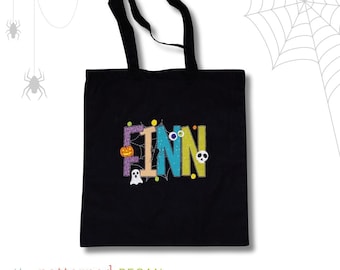 Personalized Halloween Trick-or-Treat Bag: Custom Cotton Tote