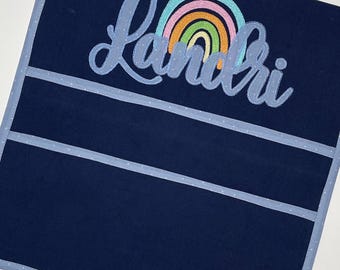 Personalized School Desk Caddy: Chair Back Organizer with Pockets