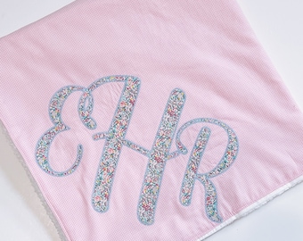 Custom Embroidered Kids Blanket, Cotton Chenille, Personalized Name