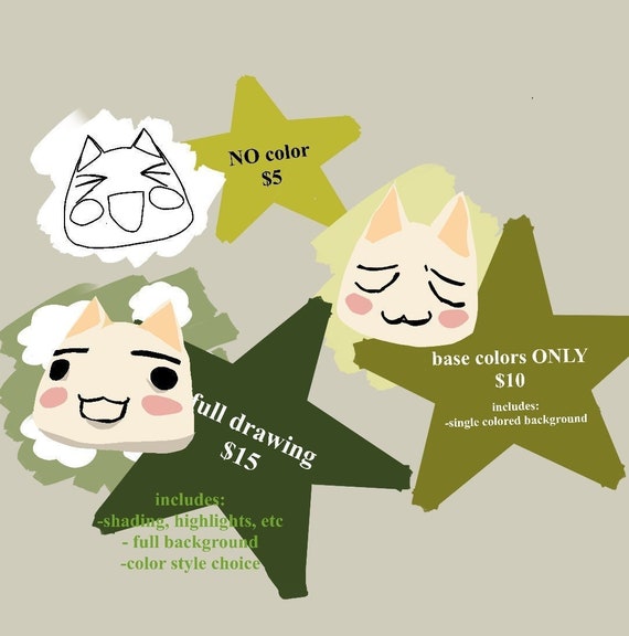 FULL DRAWING Commission Art Etsy