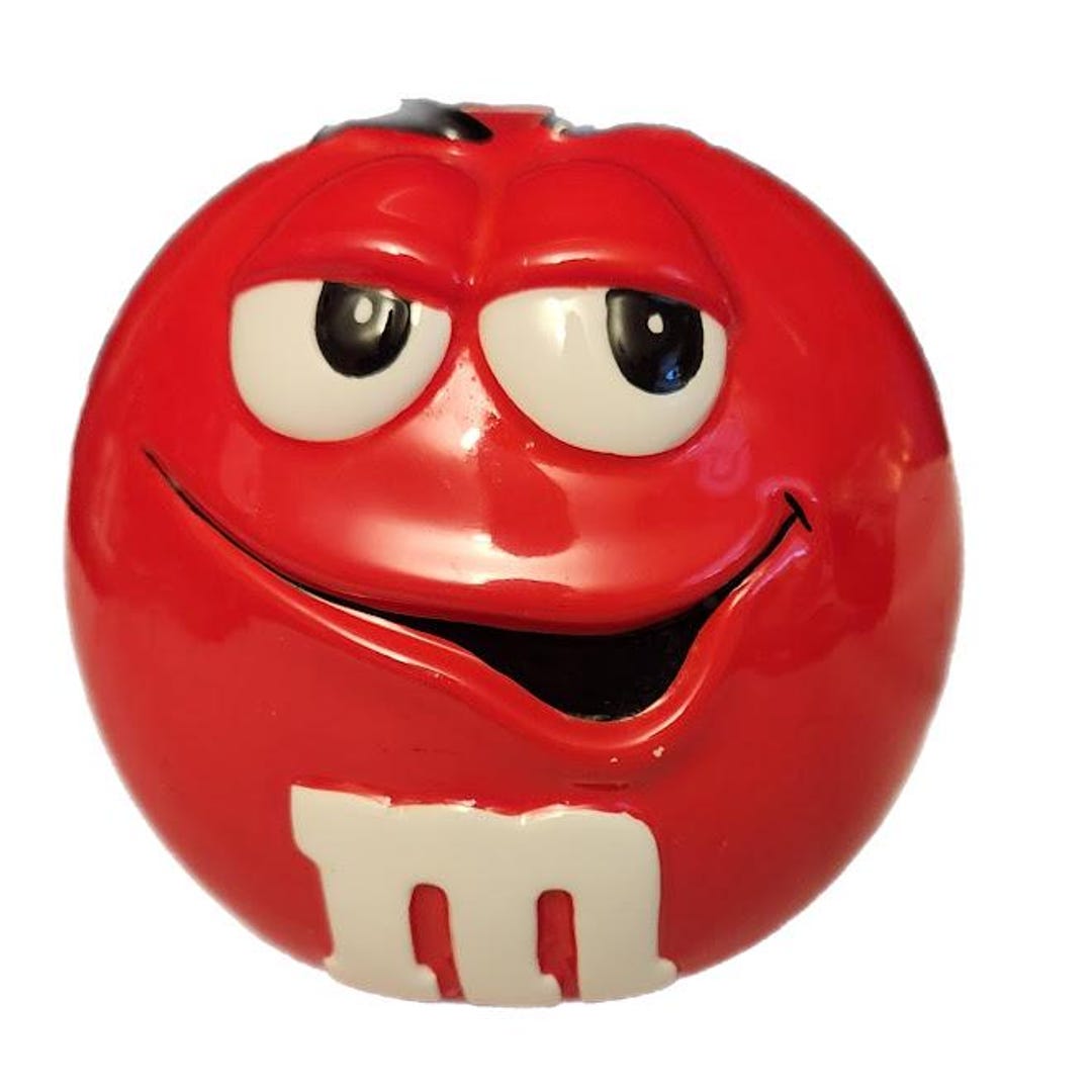 2001 Red M&M Character Face Jar/canister No Lid - Etsy