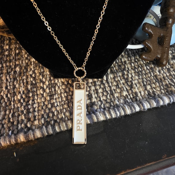 Prada Zipper Pull/Charm on a Stacker Necklace - image 3