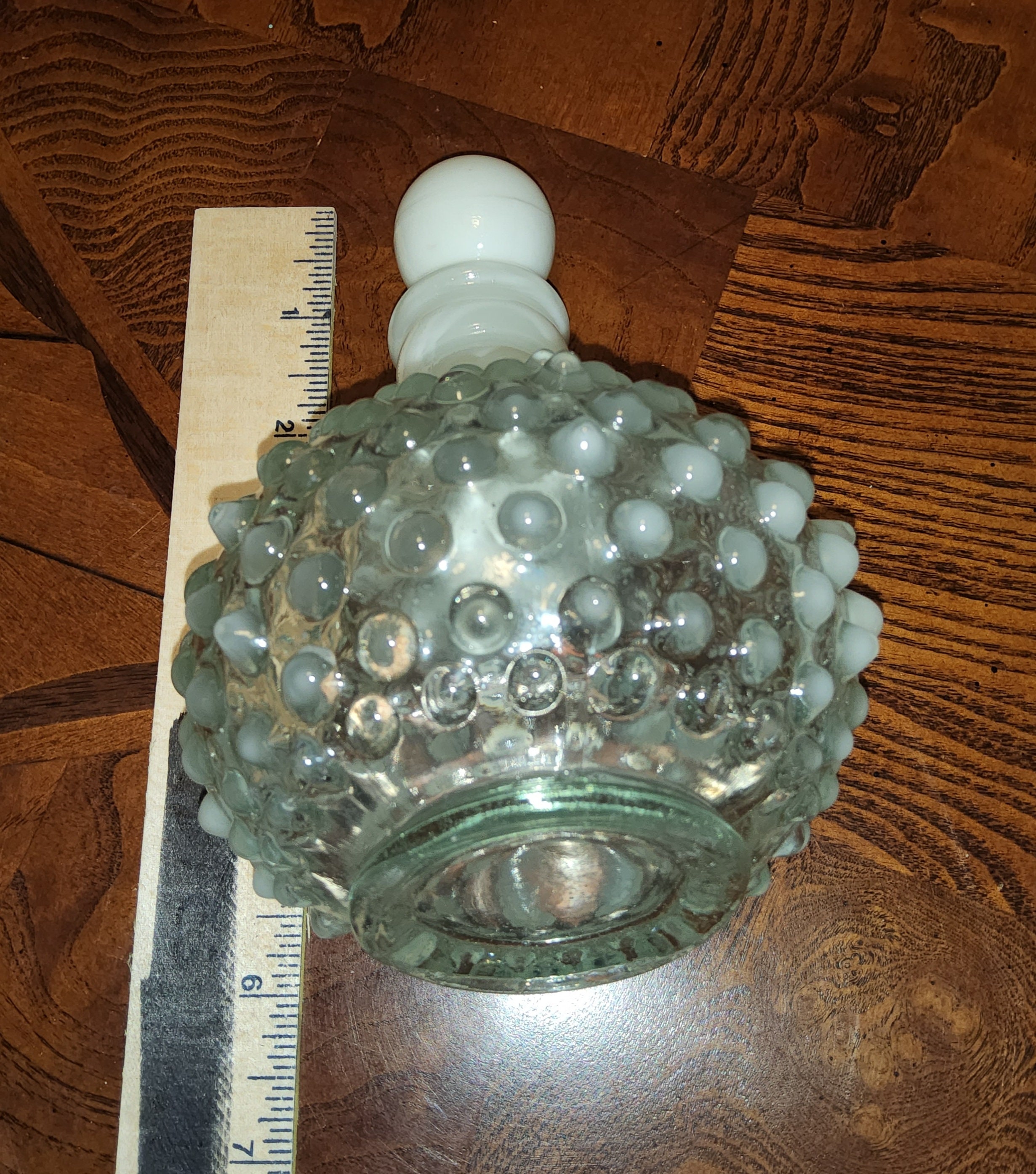 Vintage 1940s Fenton Art Glass White Opalescent Perfume Milkglass ...