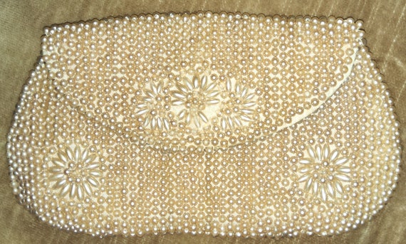 Vintage Beaded Evening Bag - image 1