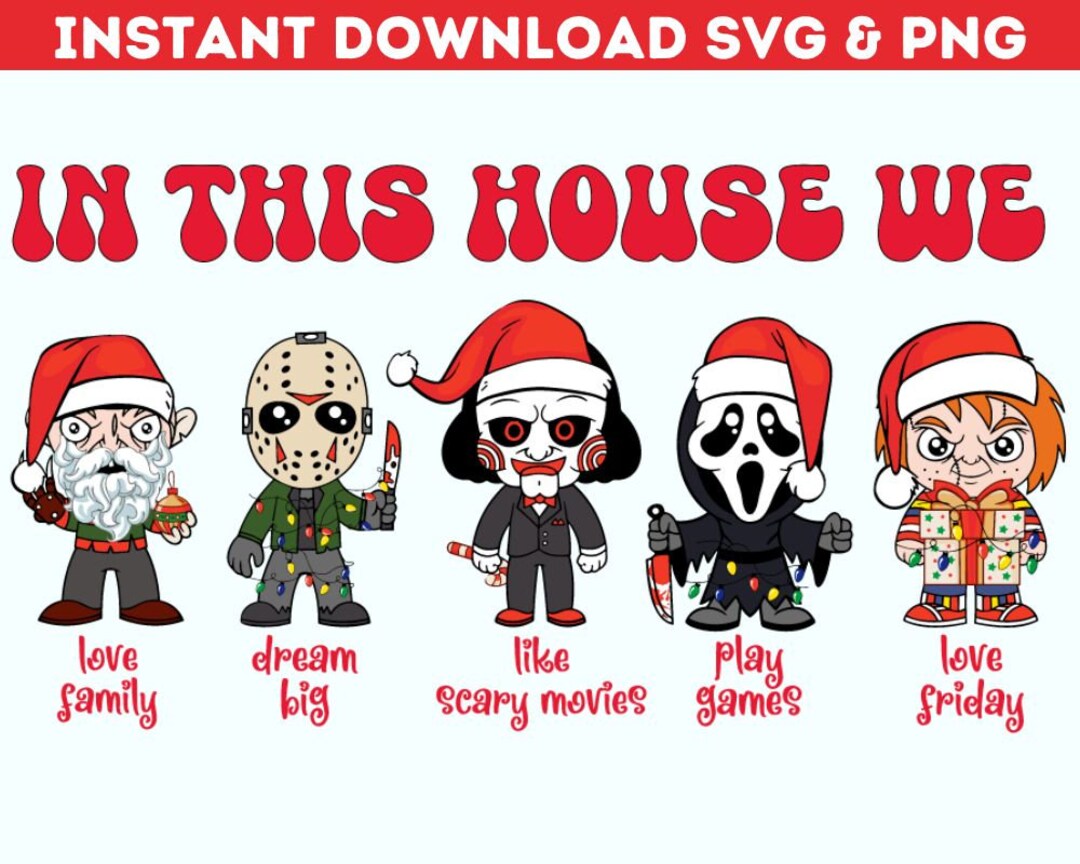 Horror Christmas Svg Png Horror Movie Svg Funny Christmas Svg Horror