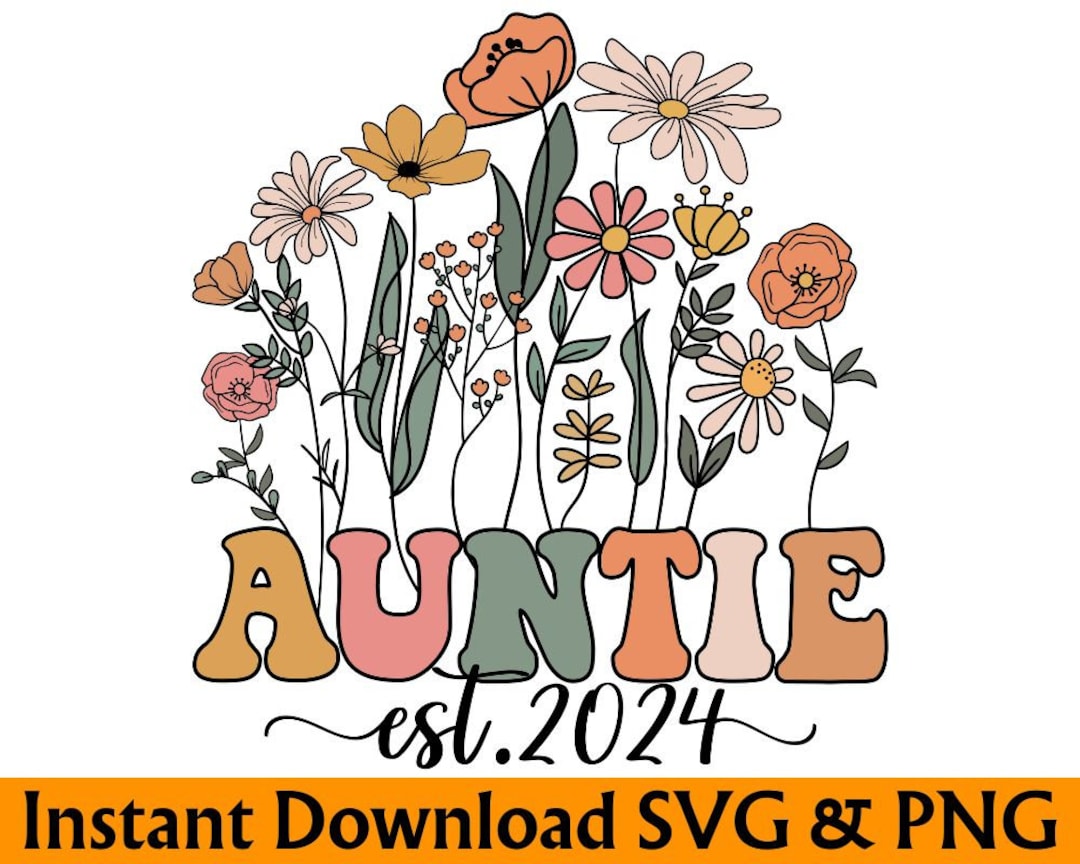 Auntie Est Svg Clipart Auntie Png Svg Christmas Svg Auntie Est Etsy