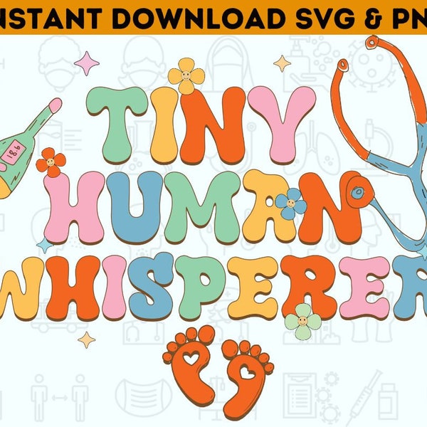 Tiny Human Whisperer PNG Tiny Human Trainer Vibrant & Playful Digital Design Baby Whisperer PNG