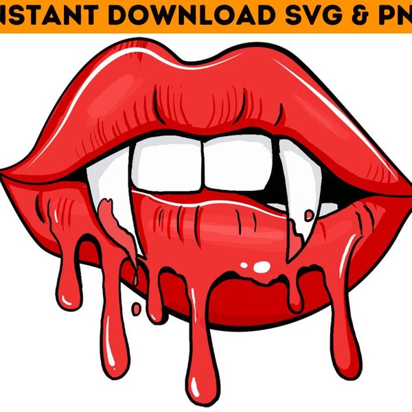 Vampire SVG Halloween vampire lips png svg for halloween lips sublimation drip svg for tumbler Vampire Teeth Svg for Dripping Lips Ghost Png