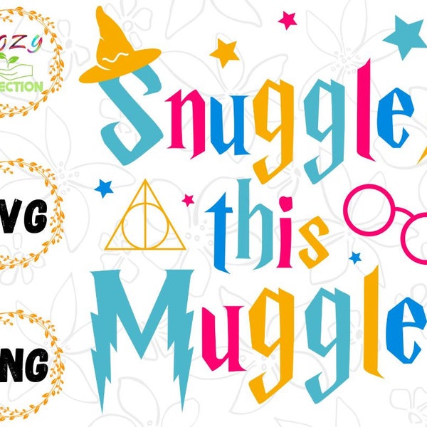 Snuggle dies Muggle svg für Hp Kleinkind-Shirt Kinder Weihnachten Sublimation Designs Baby Mädchen png lustige Baby Sprüche Cute Baby Boy Svg für Baby