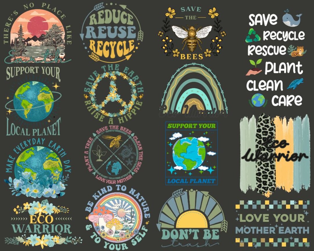 Eco Warrior Svg Png Bundle, Save the Planet Environment Recycle Svg Png ...
