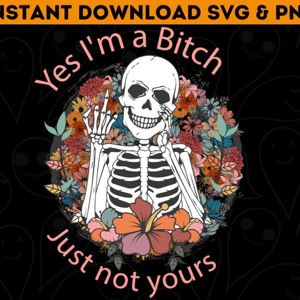 Yeah I'm A Bitch, Just Not Yours - Adult Bumper Sticker/Car Magnet...