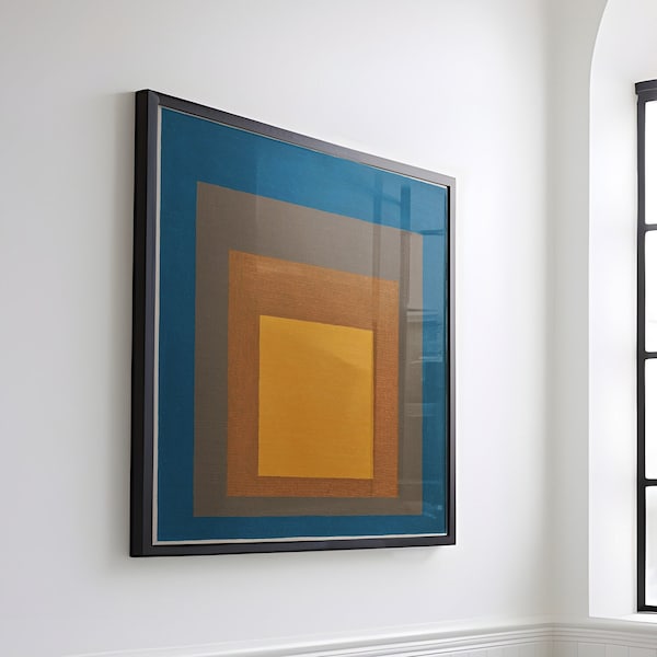 JOSEF ALBERS, "Study for Homage to the Square ‘Greek Tragedy’" (1961), Giclee Fine Art Print, Romanticism, Wall Decor, Housewarming Gift