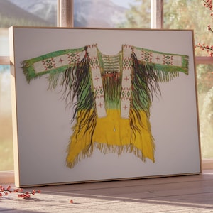 Native North American, LAKOTA SIOUX, 19TH CENTURY, &quot;Hide Shirt&quot; (c. 1890), Giclee Fine Art Print, Wall Decor, Housewarming Gift, Collectible