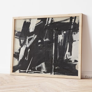 FRANZ KLINE, "Cupola" (1958-1960), Giclee Fine Art Print, Modern Art, Abstract, B&W art, Black and White Art, Abstract Expressionism