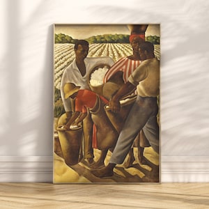 EARLE RICHARDSON, &quot;Employment of Negroes in Agriculture&quot; (1934), Giclee Fine Art Print, African American Art, Wall Decor