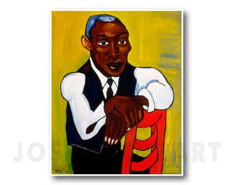 WILLIAM H. JOHNSON, "Man in a Vest" (1939-1940), Giclee Fine Art Print, African American Art, Housewarming Gift, Collectible