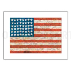 JASPER JOHNS, «Bandera» (1954), Impresión artística Giclée, Neodadaísmo, Arte Pop, Expresionismo Abstracto, Decoración de pared, Regalo de inauguración, Coleccionable