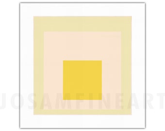JOSEF ALBERS, &quot;Homage to the Square : White Nimbus&quot; (1964), Giclee Fine Art Print, Abstract Expressionism, Wall Decor, Housewarming Gift