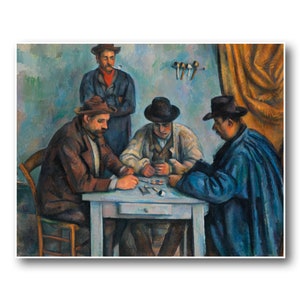 PAUL CÉZANNE, Los jugadores de cartas, 1890-92, Impresión artística Giclée de un óleo sobre lienzo, Arte mural para sala de estar, Decoración de pared, Regalo de inauguración de la casa