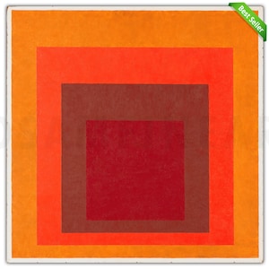 JOSEF ALBERS, "Zärtlich (Hommage an den Platz)" (1954), Giclee Fine Art Print, Abstrakte Kunst, Bauhaus, Wanddekoration, Einweihungsgeschenk