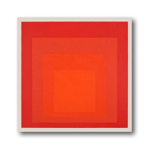 JOSEF ALBERS, "Hommage an den Platz" (1971), Giclee Fine Art Print, Abstrakter Expressionismus, Wanddekoration, Einweihungsgeschenk, Sammlerstück."