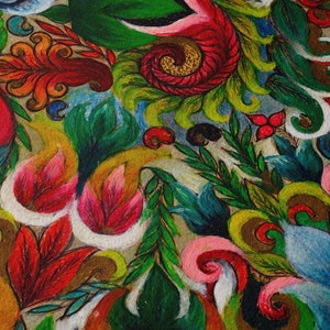 MINNIE EVANS, Sans titre motif floral 1963, impression jet d'encre fine art, art afro-américain, décoration murale, cadeau de pendaison de crémaillère, design d'intérieur image 3