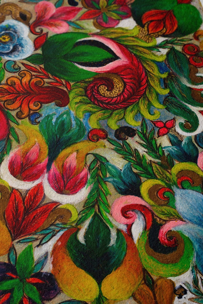 MINNIE EVANS, Sans titre motif floral 1963, impression jet d'encre fine art, art afro-américain, décoration murale, cadeau de pendaison de crémaillère, design d'intérieur image 3