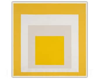 JOSEF ALBERS, &quot;Homage to the Square: Yellow Resonance&quot; (1957), Giclee Fine Art Print, Abstract Expressionism, Wall Decor, Housewarming Gift