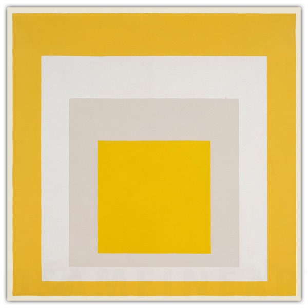 JOSEF ALBERS, "Homage to the Square: Yellow Resonance" (1957), Giclee Fine Art Print, Abstract Expressionism, Wall Decor, Housewarming Gift
