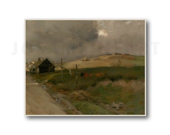 JEAN CHARLES CAZIN, "Landscape" (c. 1895), Giclee Fine Art Print, Pre-Raphaelite, Wall Decor, Housewarming Gift, Collectible