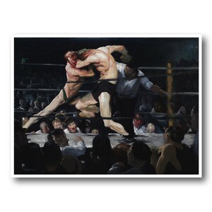 GEORGE BALLOWS, hert bij Sharkey&#39;s, 1909, Giclee Art Print van een olieverf op doek, woonkamer kunst aan de muur, wanddecoratie, housewarming cadeau