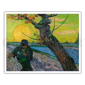 VINCENT VAN GOGH , &quot;The Sower&quot; (1888), Giclee Fine Art Print, Impressionism, Wall Decor, Housewarming Gift, Collectible