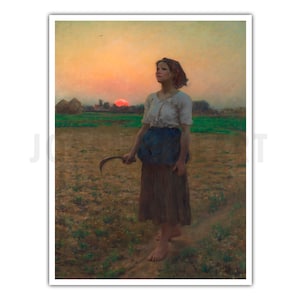 JULES A. BRETON, The Song of the Lark, 1884, Giclee Fine Art Print, Wall Decor, Housewarming Gift, Collectible