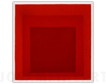 JOSEF ALBERS, &quot;Study for Homage to the Square &#39;Red V.M.&#39;&quot; (1969), Giclee Fine Art Print, Abstract Expressionism, Wall Decor, Gift