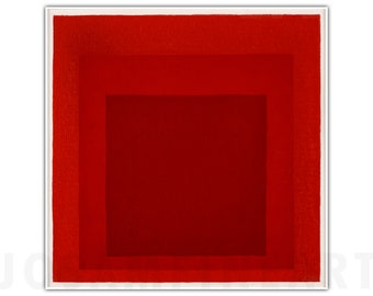 JOSEF ALBERS, "Study for Homage to the Square 'Red V.M.'" (1969), Giclee Fine Art Print, Romanticism, Wall Decor, Housewarming Gift