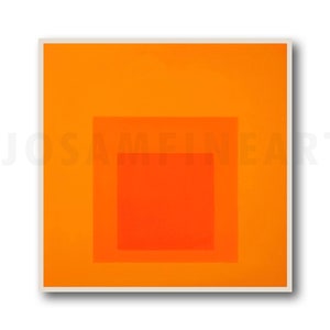 JOSEF ALBERS, "Estudo para Homenagem ao Quadrado: Eu Também" (1969), Impressão Giclée Fine Art, Expressionismo Abstrato, Decoração de Parede, Presente de Boas-vindas