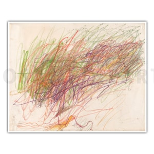 CY TWOMBLY, &quot;Untitled&quot; (1954), Giclee Fine Art Print, Abstract Expressionism, Wall Decor, Housewarming Gift, Collectible