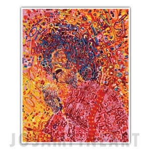 WADSWORTH JARRELL, &quot;Revolutionary&quot; (1972), Giclee Fine Art Print, African American Art, Wall Decor, Housewarming Gift, Collectible