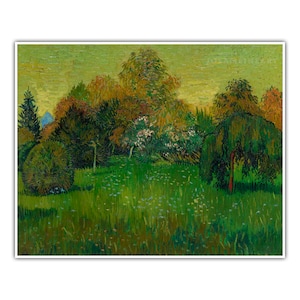VINCENT VAN GOGH, &quot;The Poet’s Garden&quot; (1888), Giclee Fine Art Print, Impressionism, Wall Decor, Housewarming Gift, Collectible