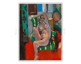 HENRI MATISSE, "Odalisque with a Tambourine" (1925-26), Giclee Fine Art Print, Impressionism, Wall Decor, Housewarming Gift, Collectible