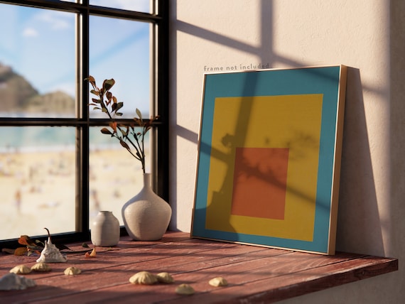 JOSEF ALBERS, "Homage to the Square" (1958), Giclee Fine Art Print, Abstract Art, Bauhaus, Wall Decor, Housewarming Gift