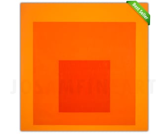 Josef ALBERS, "Homage to the Square: R-NW IV" (1966), Giclee Fine Art Print, Abstract Art, Bauhaus, Wall Decor, Housewarming Gift